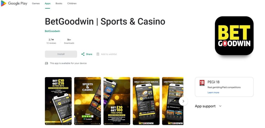 betgoodwin android